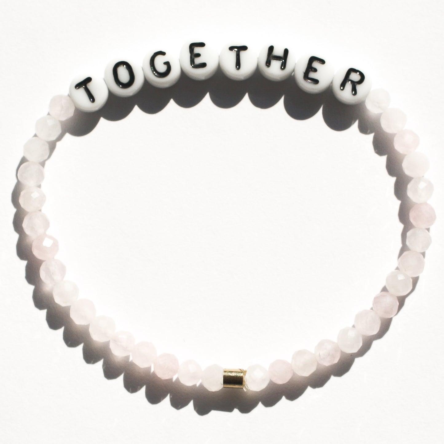 TOGETHER bespoke rose quartz bracelet