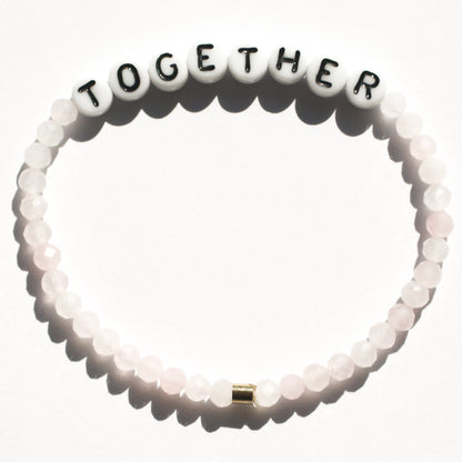 TOGETHER bespoke rose quartz bracelet